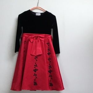 Rare Editions Girls Dress Red and Black Size 8